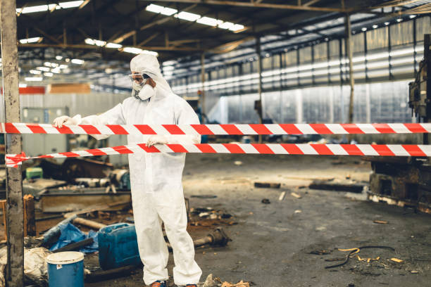 Professional Infectious Disease Decontamination technician working in Palm Beach Gardens, FL